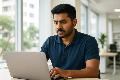Startup team at work in Bangalore