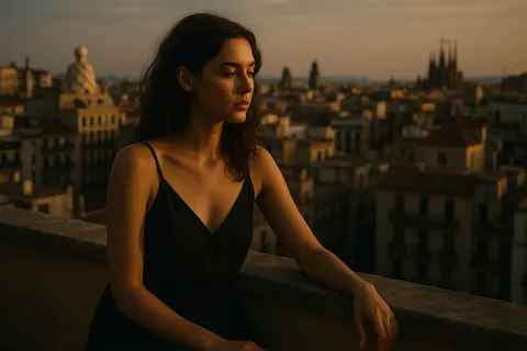 Professional on a Barcelona rooftop terrace