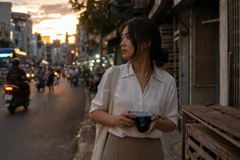 Designer on a Ho Chi Minh City street