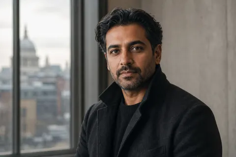 Founder portrait with coat in London