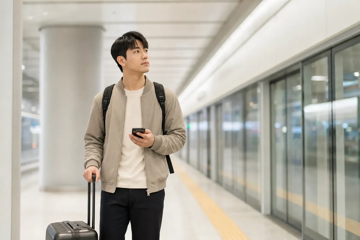 Professional arriving at Seoul Incheon Airport