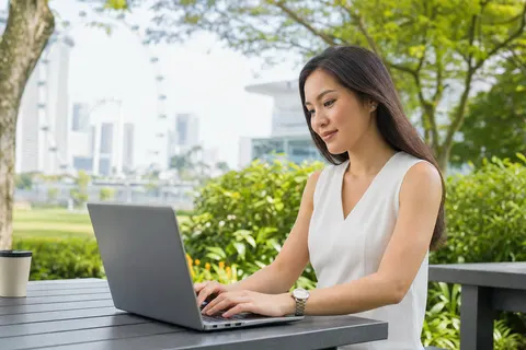 Professional in a Singapore park